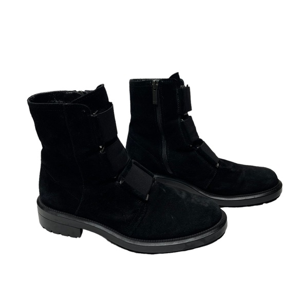 Aquatalia | Liv Weatherproof Suede Booties in Black 8.5 - Picture 2 of 12
